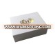 Good quality rigid cardboard white gold foil logo cosmetic calendar box