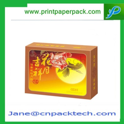 Custom Art Coated Paper ISO9001 Chocolate Cake Mooncake Packaging Box